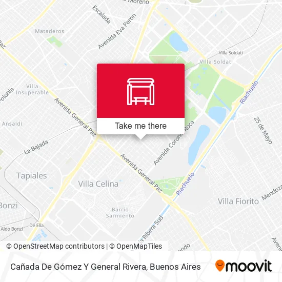 Cañada De Gómez Y General Rivera map