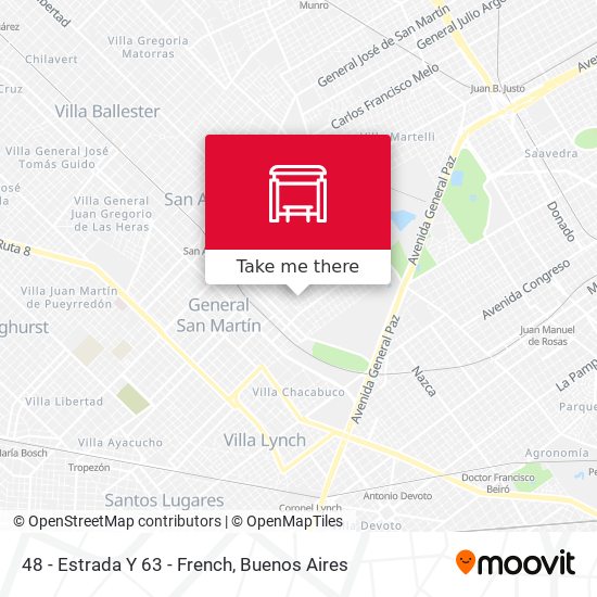 Mapa de 48 - Estrada Y 63 - French