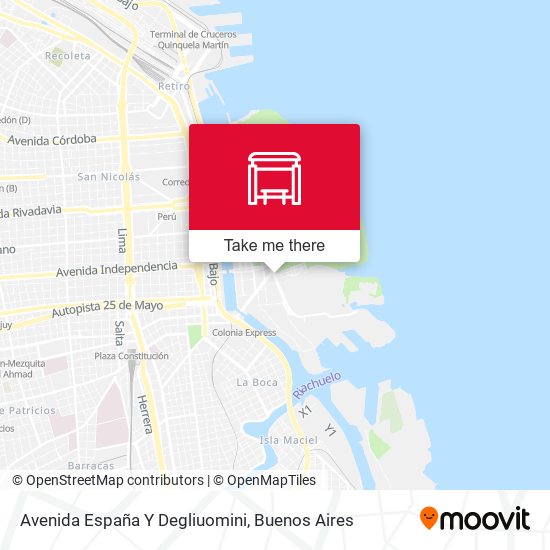 Mapa de Avenida España Y Degliuomini