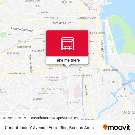Mapa de Constitución Y Avenida Entre Ríos