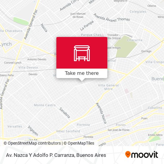 Av. Nazca Y Adolfo P. Carranza map