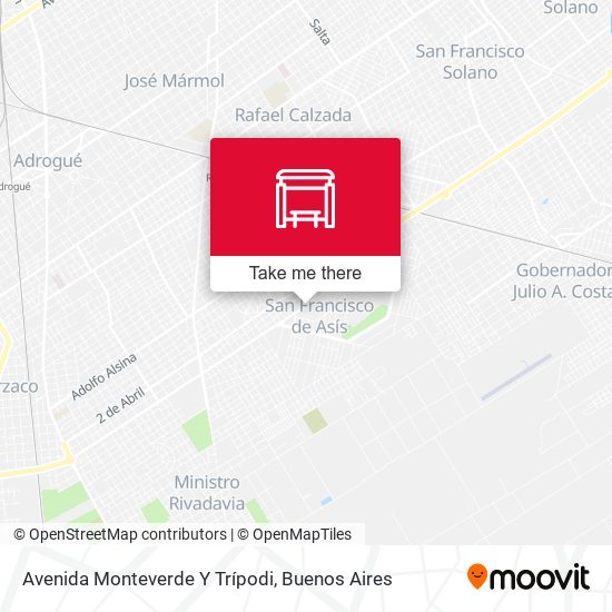 Avenida Monteverde Y Trípodi map