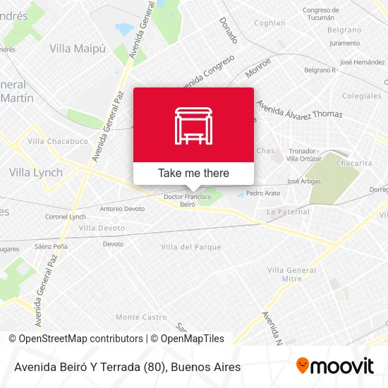 Mapa de Avenida Beiró Y Terrada (80)