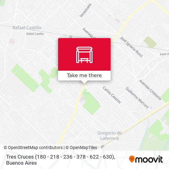Tres Cruces (180 - 218 - 236 - 378 - 622 - 630) map