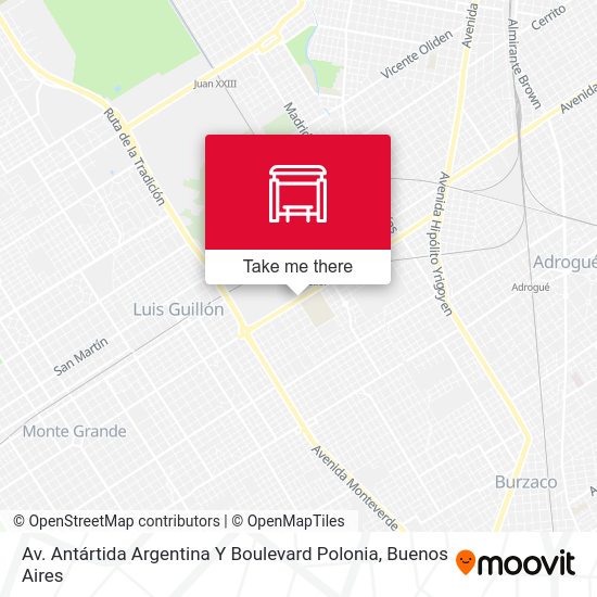 Mapa de Av. Antártida Argentina Y Boulevard Polonia