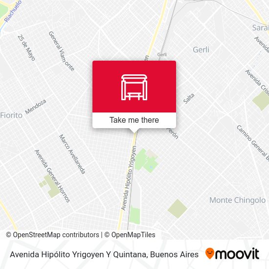 Avenida Hipólito Yrigoyen Y Quintana map