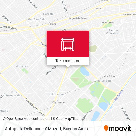 Autopista Dellepiane Y Mozart map