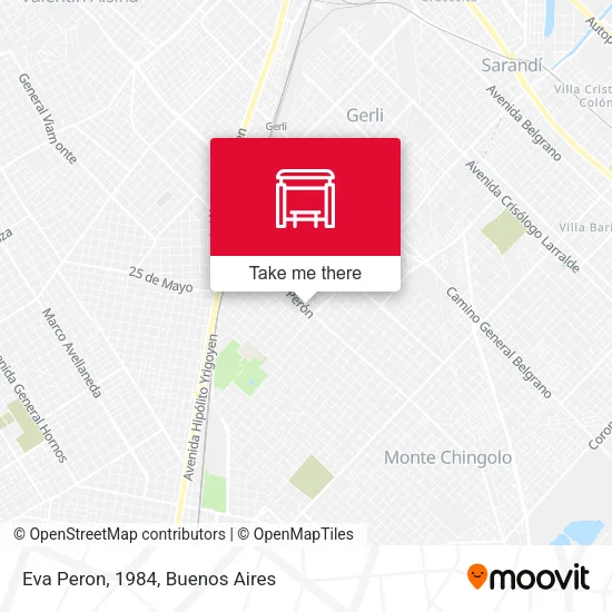 Eva Peron, 1984 map