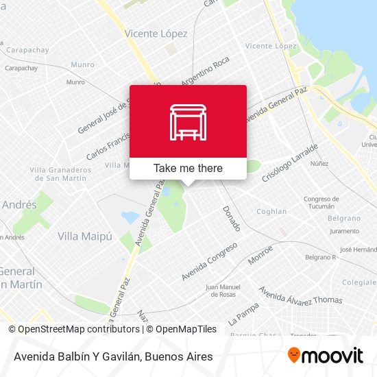 Mapa de Avenida Balbín Y Gavilán