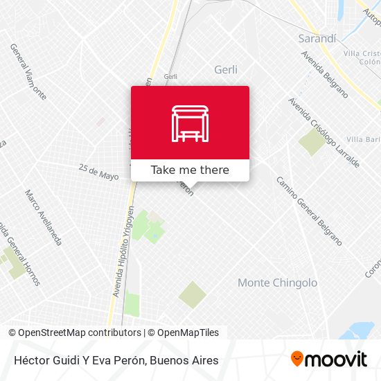 Héctor Guidi Y Eva Perón map