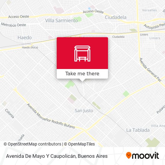 Avenida De Mayo Y Caupolicán map