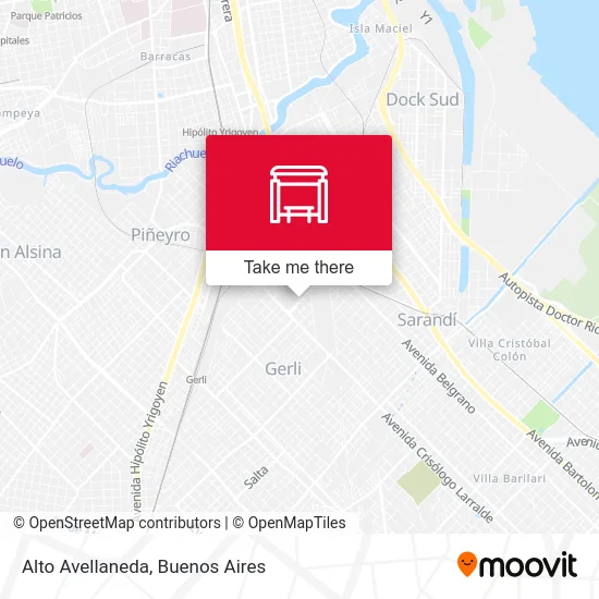 Alto Avellaneda map