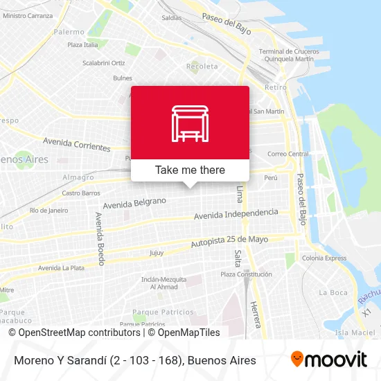Moreno Y Sarandí (2 - 103 - 168) map