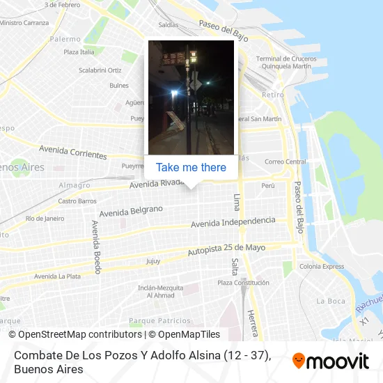 Combate De Los Pozos Y Adolfo Alsina (12 - 37) map