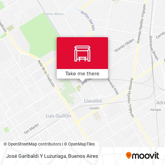 José Garibaldi Y Luzuriaga map