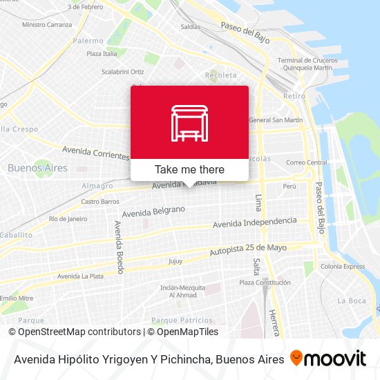 Avenida Hipólito Yrigoyen Y Pichincha map