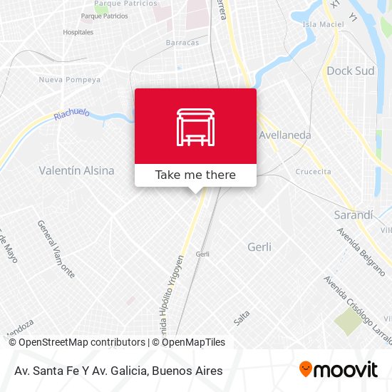 Mapa de Av. Santa Fe Y Av. Galicia