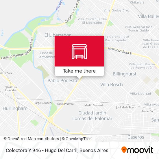 Colectora Y 946 -  Hugo Del Carril map