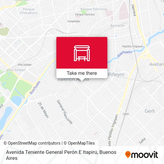 Mapa de Avenida Teniente General Perón E Itapirú