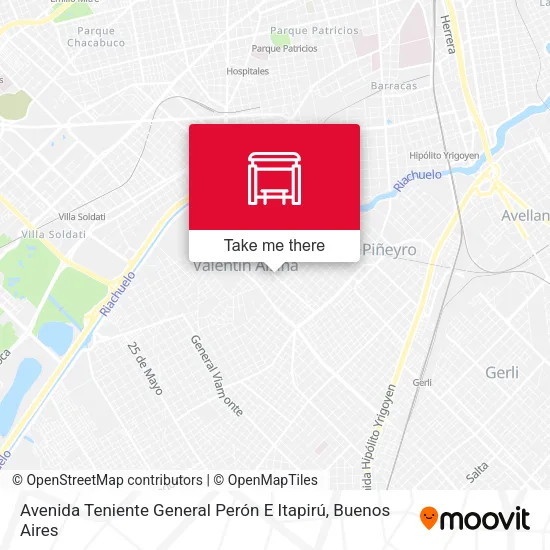 Mapa de Avenida Teniente General Perón E Itapirú