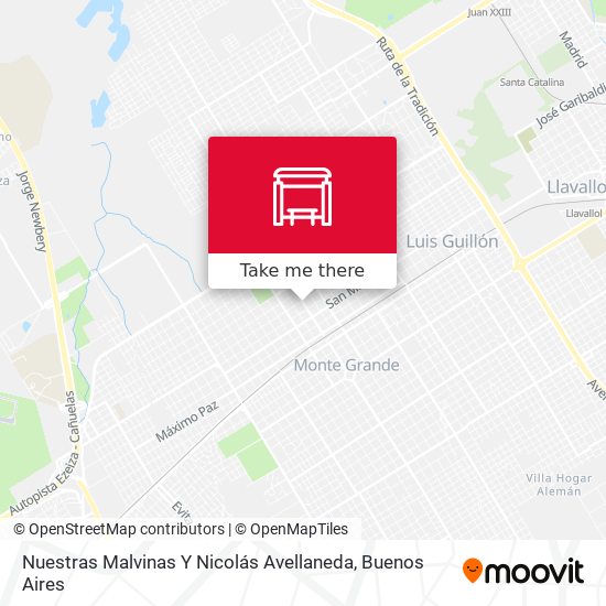 Nuestras Malvinas Y Nicolás Avellaneda map
