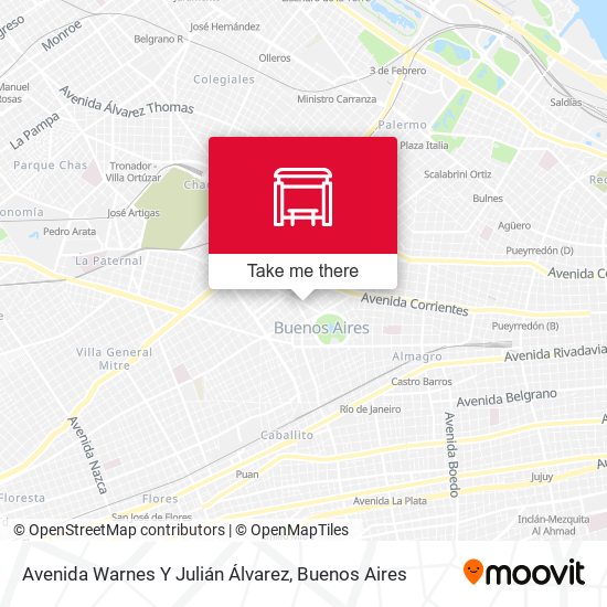Avenida Warnes Y Julián Álvarez map