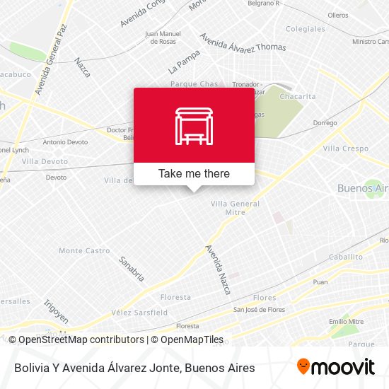 Bolivia Y Avenida Álvarez Jonte map