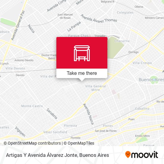 Artigas Y Avenida Álvarez Jonte map