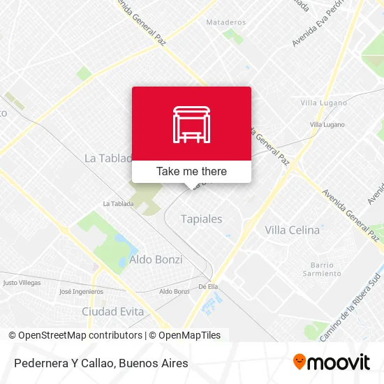 Pedernera Y Callao map