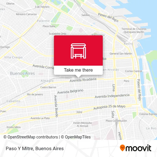 Paso Y Mitre map