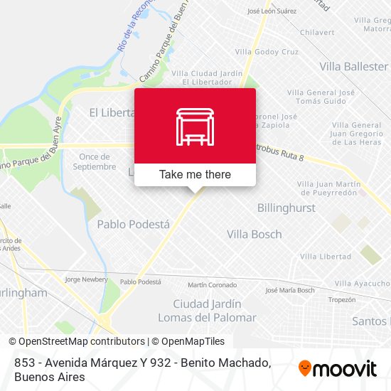 853 - Avenida Márquez Y 932 - Benito Machado map
