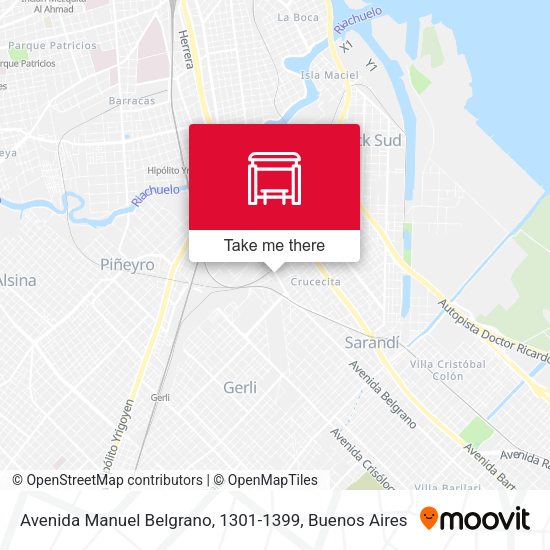 Avenida Manuel Belgrano, 1301-1399 map