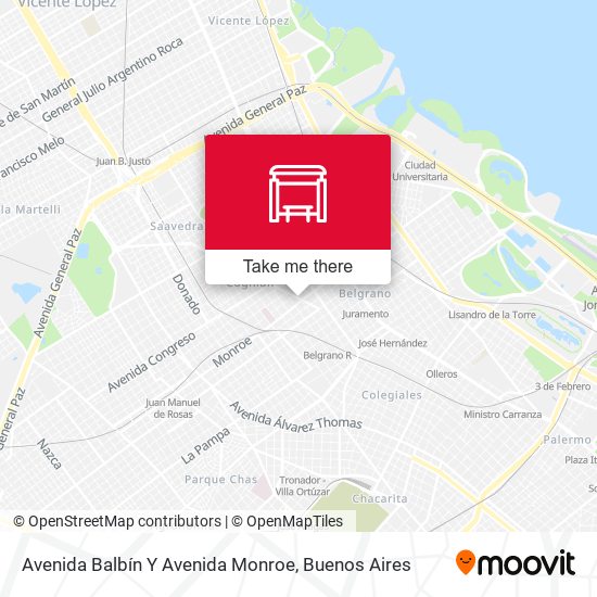 Avenida Balbín Y Avenida Monroe map