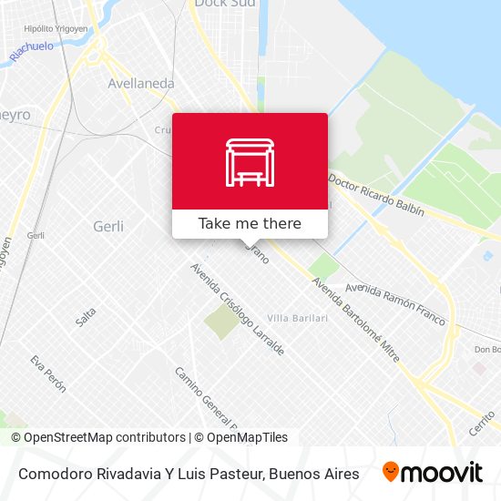 Comodoro Rivadavia Y Luis Pasteur map