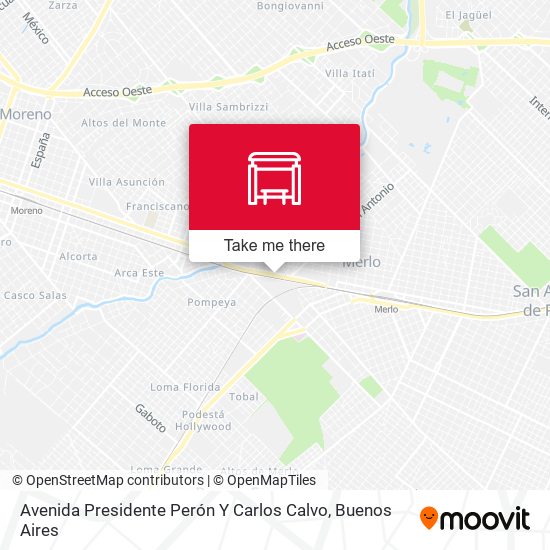 Avenida Presidente Perón Y Carlos Calvo map