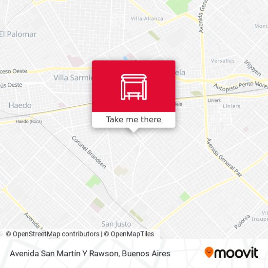 Mapa de Avenida San Martín Y Rawson