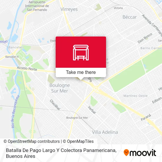 Batalla De Pago Largo Y Colectora Panamericana map
