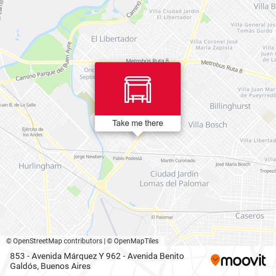 853 - Avenida Márquez Y 962 - Avenida Benito Galdós map