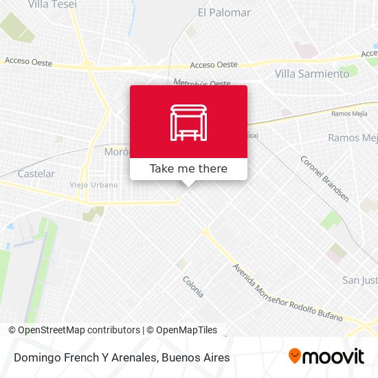 Domingo French Y Arenales map