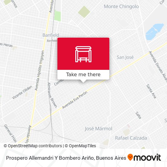 Prospero Allemandri Y Bombero Ariño map