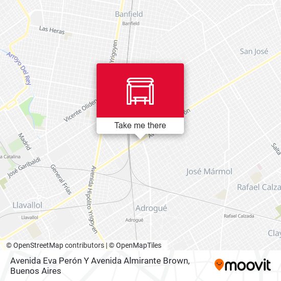 Avenida Eva Perón Y Avenida Almirante Brown map