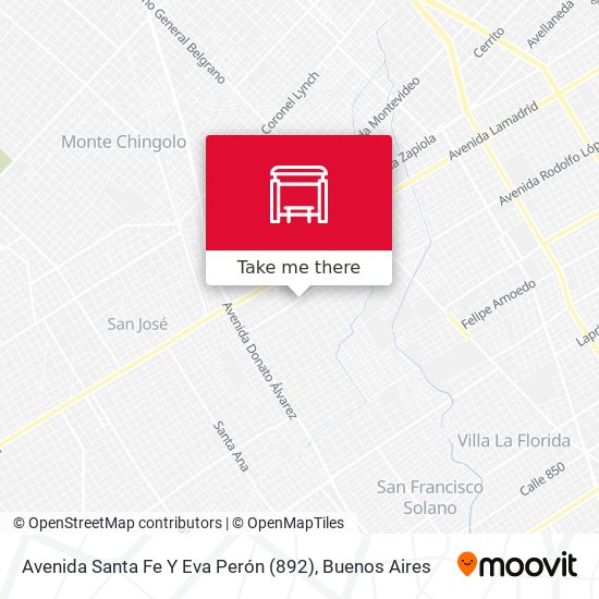 Mapa de Avenida Santa Fe Y Eva Perón (892)