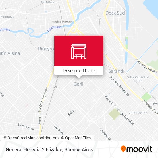 Mapa de General Heredia Y Elizalde