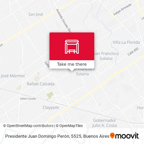 Mapa de Presidente Juan Domingo Perón, 5525