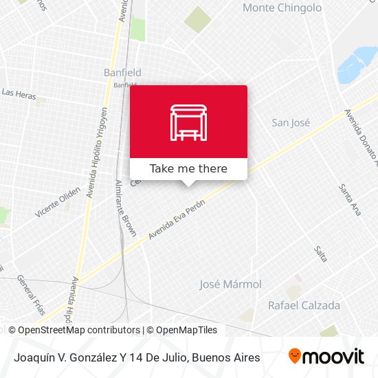 Joaquín V. González Y 14 De Julio map