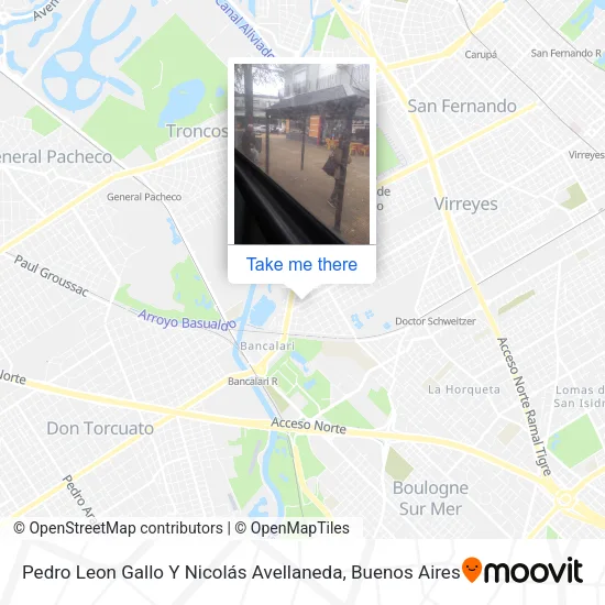 Pedro Leon Gallo Y Nicolás Avellaneda map