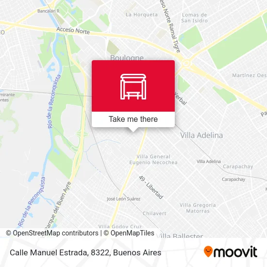 Mapa de Calle Manuel Estrada, 8322