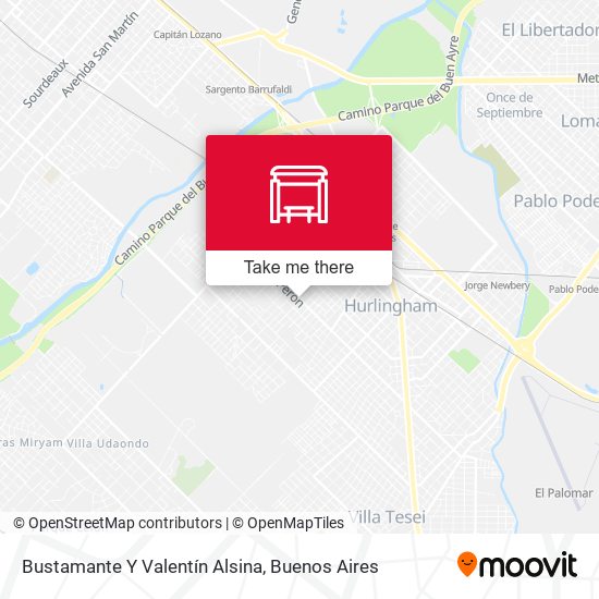 Bustamante Y Valentín Alsina map