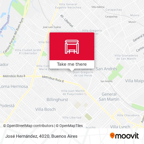 José Hernández, 4020 map