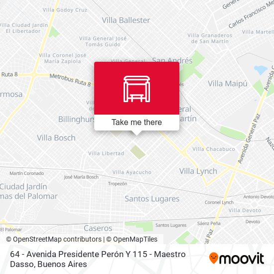 64 - Avenida Presidente Perón Y 115 - Maestro Dasso map